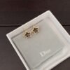 DIOR Latest black five-pointed star cd earrings premium version