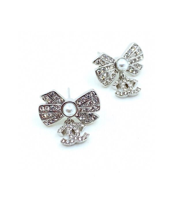 Chanel Mini Bow Earrings
