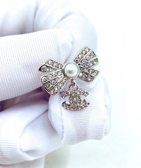 Chanel Mini Bow Earrings