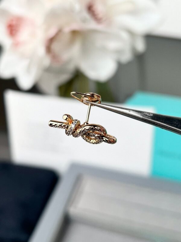 Tiffany Woven series key earrings Premium 1:1
