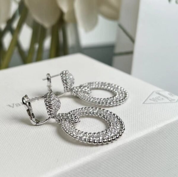 Van Cleef & Arpels new earrings inlaid with full diamonds, high-end version 1:1