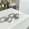 Van Cleef & Arpels new earrings inlaid with full diamonds, high-end version 1:1
