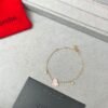 QeeLin V Gold Kirin Pink Opal Bracelet