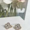 Van Cleef & Arpels four-leaf clover full diamond earrings Premium