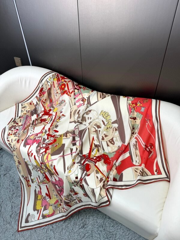 Hermès cashmere square scarf, high-end version 135x135cm