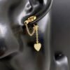DIOR CD full diamond heart earrings