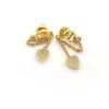 DIOR CD full diamond heart earrings