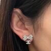 Chanel Mini Bow Earrings