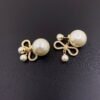 DIOR Pearl Bow Earrings Premium Edition
