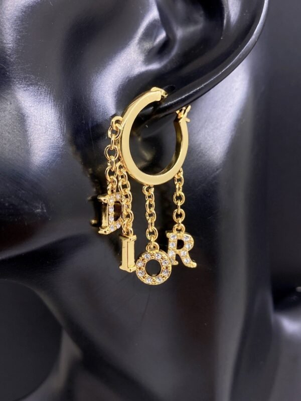 DIOR letter earrings