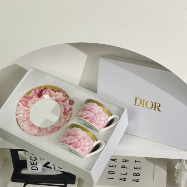 DIOR New series pink double cup and saucer set