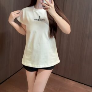 YSL 2025 New style short-sleeved T-shirt with lettering logo