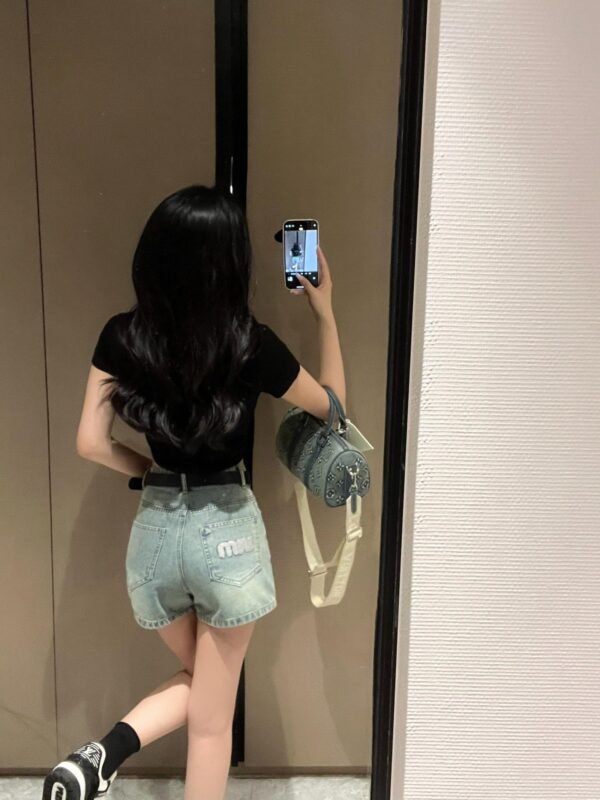 miumiu shorts with belt