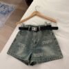 miumiu shorts with belt