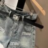 miumiu shorts with belt