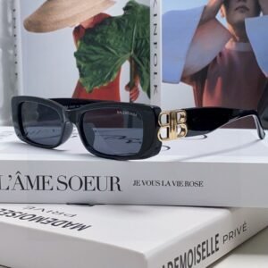 Balenciaga sunglasses retro flat frame leaf shape high-end version