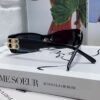 Balenciaga sunglasses retro flat frame leaf shape high-end version