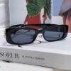 Balenciaga sunglasses retro flat frame leaf shape high-end version