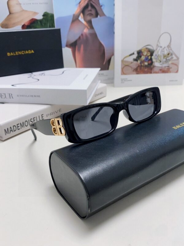 Balenciaga sunglasses retro flat frame leaf shape high-end version