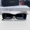 Balenciaga sunglasses retro flat frame leaf shape high-end version