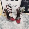 YSL top high edition silk hot diamond cross strap sandals