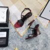 YSL top high edition silk hot diamond cross strap sandals