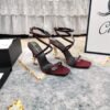 YSL top high edition silk hot diamond cross strap sandals