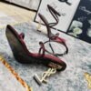 YSL top high edition silk hot diamond cross strap sandals