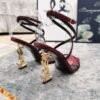 YSL top high edition silk hot diamond cross strap sandals