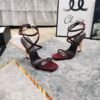 YSL top high edition silk hot diamond cross strap sandals