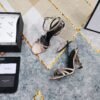 YSL top high edition silk hot diamond cross strap sandals