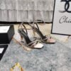 YSL top high edition silk hot diamond cross strap sandals