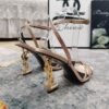 YSL top high edition silk hot diamond cross strap sandals