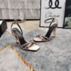 YSL top high edition silk hot diamond cross strap sandals