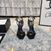 YSL top high edition silk hot diamond cross strap sandals
