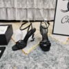 YSL top high edition silk hot diamond cross strap sandals