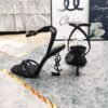 YSL top high edition silk hot diamond cross strap sandals
