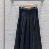 miumiu 2025 new style vest pleated skirt suit with belt