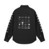 Balenciaga classic full logo collection print single-breasted casual long-sleeved shirt