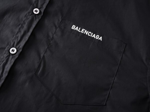 Balenciaga classic full logo collection print single-breasted casual long-sleeved shirt