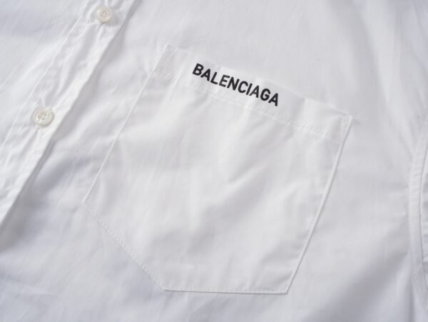 Balenciaga classic full logo collection print single-breasted casual long-sleeved shirt