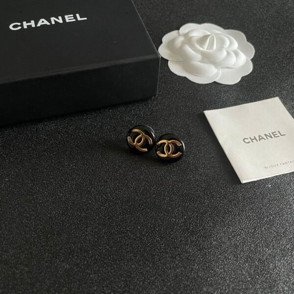 Chanel classic double c stud earrings