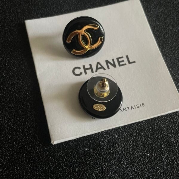 Chanel classic double c stud earrings