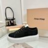 miumiu 2025 new casual shoes thick-soled canvas shoes