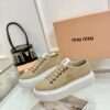 miumiu 2025 new casual shoes thick-soled canvas shoes