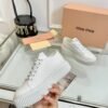 miumiu 2025 new casual shoes thick-soled canvas shoes