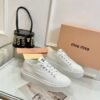 miumiu 2025 new casual shoes thick-soled canvas shoes
