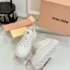 miumiu 2025 new casual shoes thick-soled canvas shoes