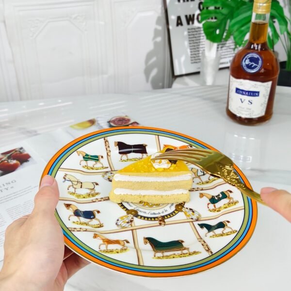 Hermès New Arrival Ten Horses Double Plate Set