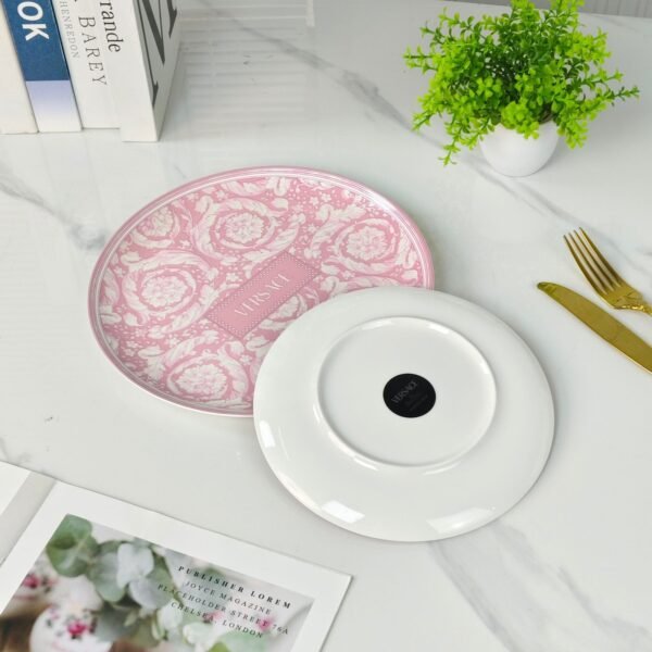 Versace Baroque Pink Double Plate Set